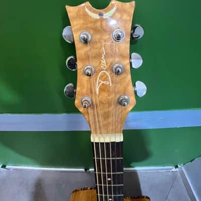 Dean EQA-GN Exotica Quilt Ash Cutaway with Electronics 2010s - Gloss Natural image 6
