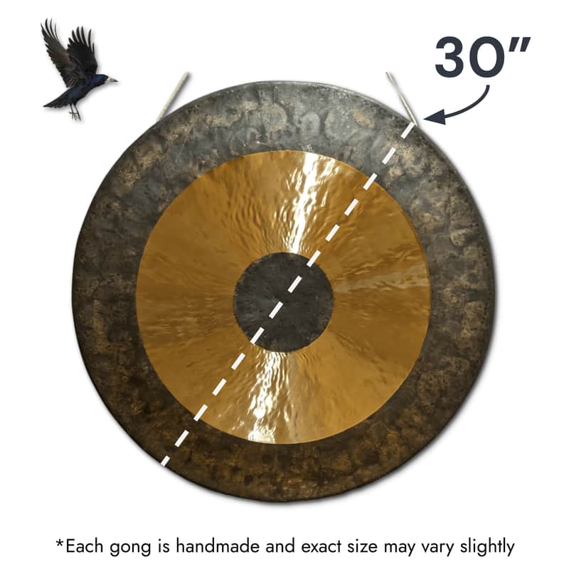 30" (B2-5) Chau Gong by Raven Sounds, Handmade Traditional Bronze Gong, Free Mallet. image 1