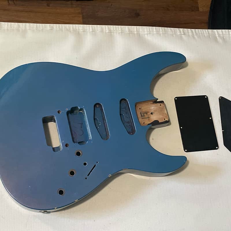1988 Kramer Pacer Custom II Guitar Body Flip Flop Blue
