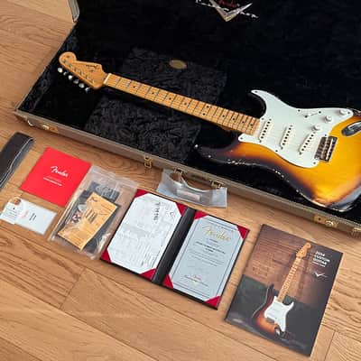 2025 Fender Custom Shop 55 Stratocaster Masterbuilt Dennis Galuszka 2-Tone Sunburst Relic image 19