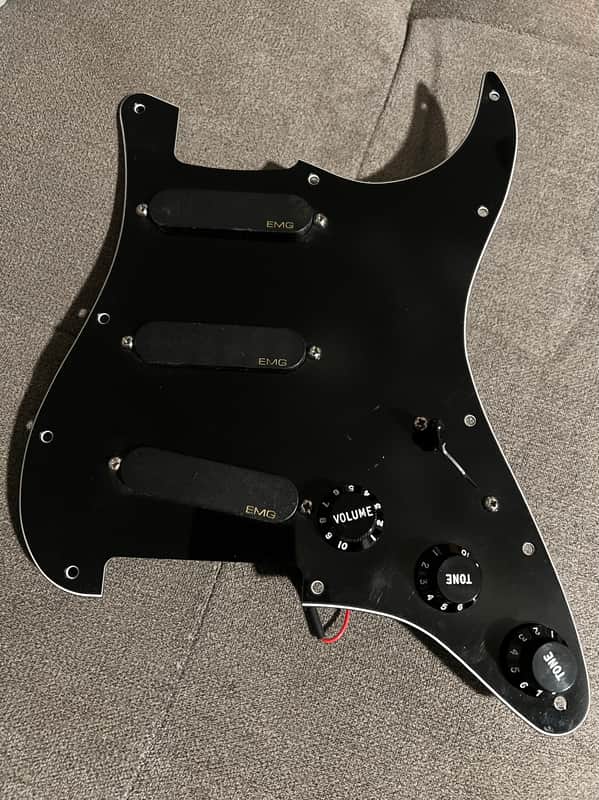 Vintage 80’s EMG Pre-Wired Loaded Strat Pickguard image 1