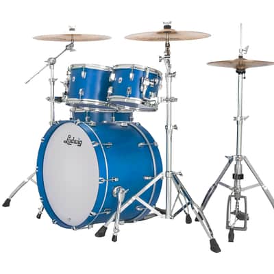 Ludwig *Pre-Order* NeuSonic Satin Royal Blue Painted MOD2 Drums 14x22_16x16_8x12_7x10 Shell Pack | Special Order | Authorized Dealer image 2
