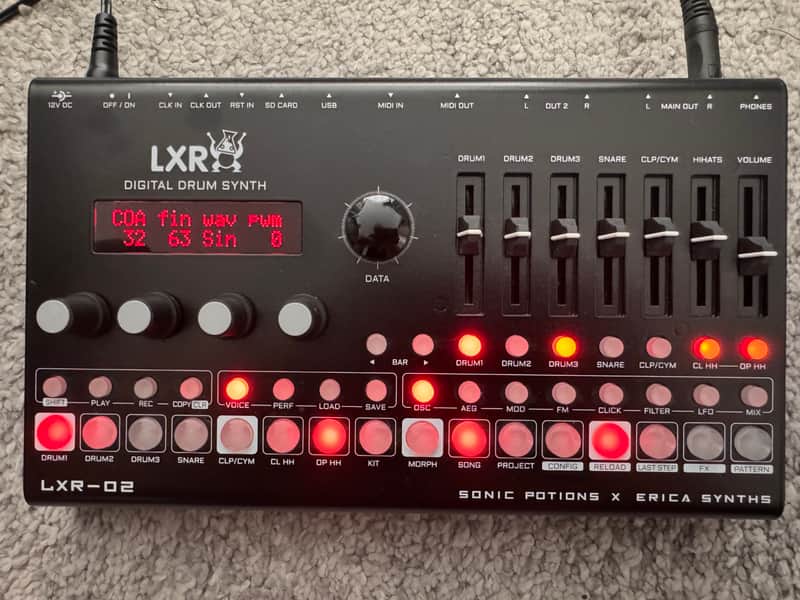 Erica Synths LXR-02 Digital Drum Synth 2021 - Black image 1
