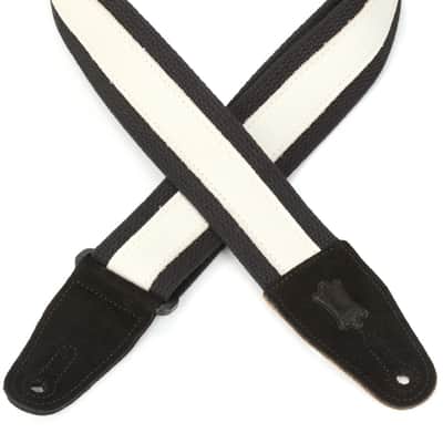 Levy's MC2CG 2-inch Cotton Combo Guitar Strap - Black Creme image 1