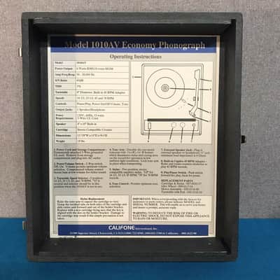 Califone 1010AV Portable 4-Speed Record Player/Phonograph - Tested & Working image 8