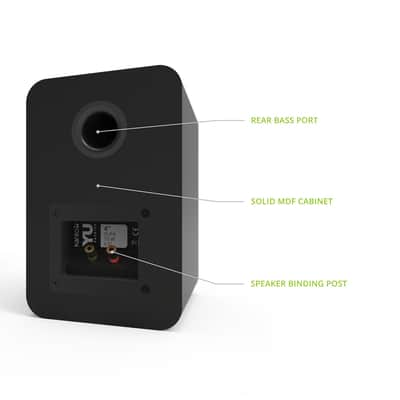 Kanto Passive 4" Speakers with 1" Silk Dome Tweeter and 4" Kevlar Woofer - Black, Pair image 8