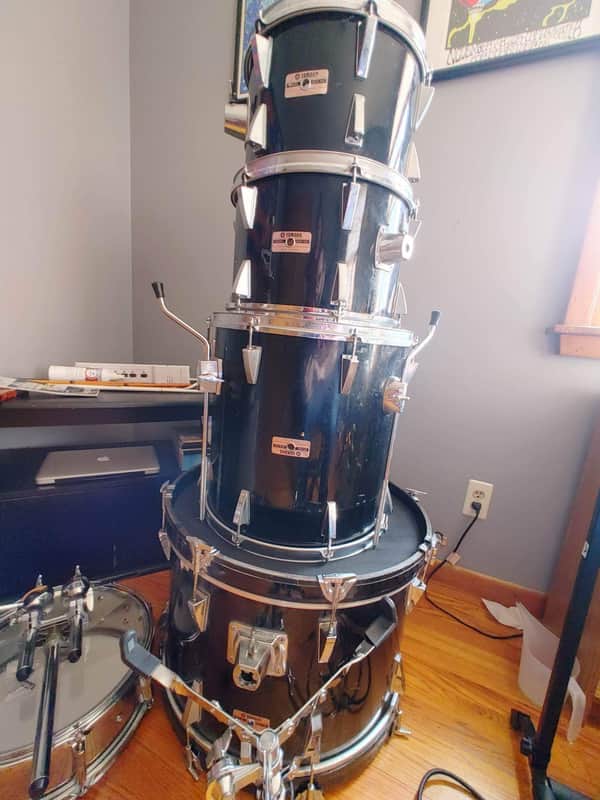 Yamaha used 1980s vintage drum kit image 1