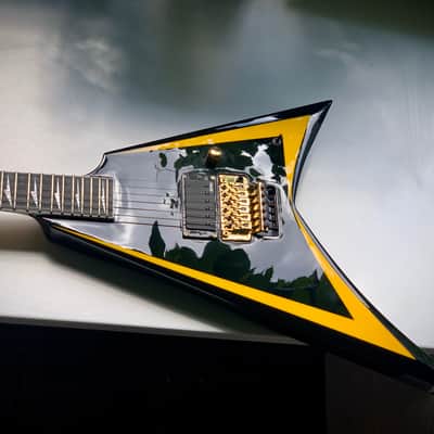 ESP Edwards Arrow Head, Alexi Laiho Signature, Black with Yellow Stripe image 15