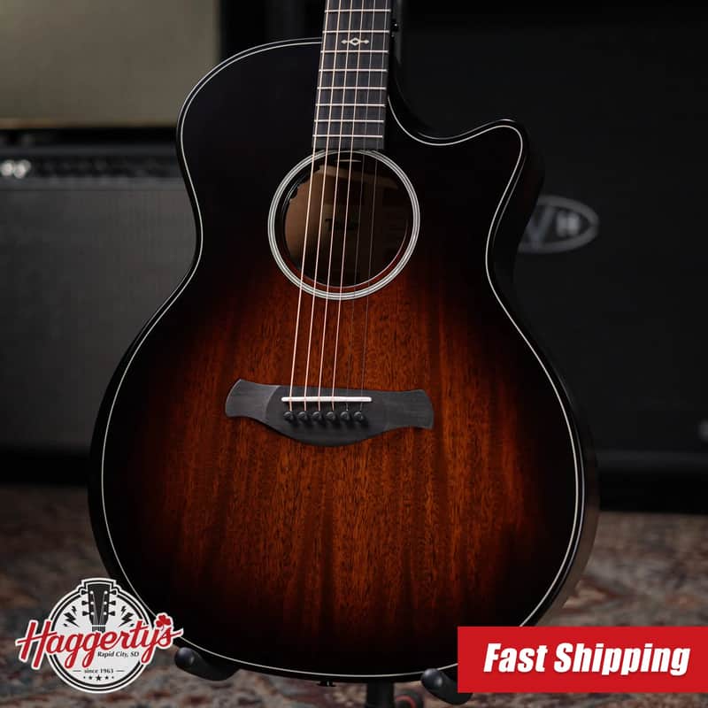Taylor Next Generation Builder's Edition 324ce Grand Auditorium Acoustic/Electric Guitar - Tobacco Kona Burst with Hardshell Case image 1