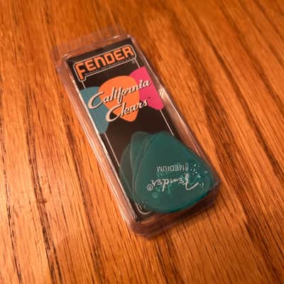 Fender California Clears Medium Picks - Surf Green - 098-1351-857 -  Early 2000’s  - Discontinued California Series image 1