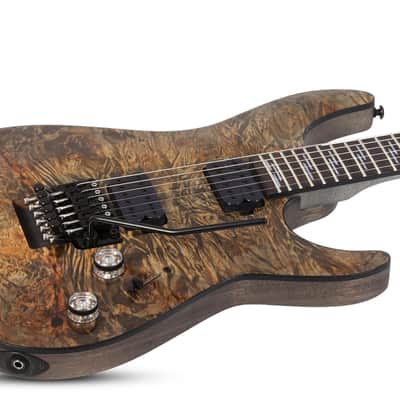 Schecter OMEN ELITE-6 FR Charcoal + Free Gig Bag - Floyd Rose CHAR Electric Guitar - Brand New image 2