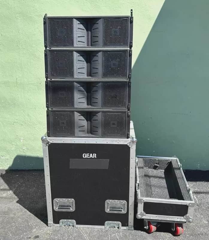 JBL Vertec VT4886 Tri-Amplified 3-Way Line Array Speaker W/ Case (lot of 4)(THS) image 1