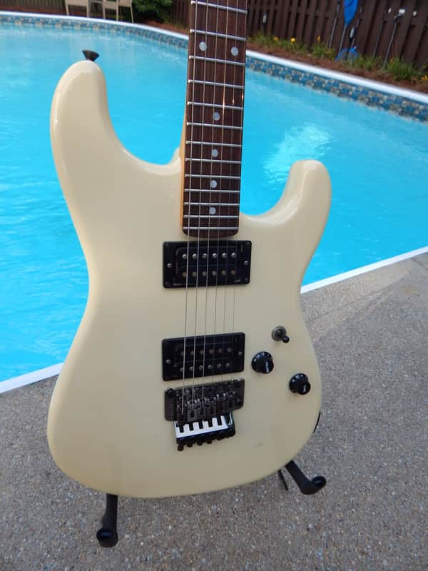 ESP M-2 Craft House 1984 White Banana Headstock image 1