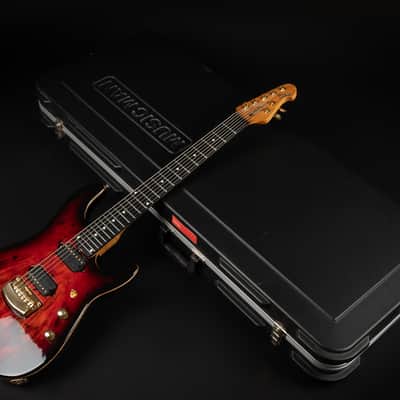 2021 Ernie Ball Music Man Jason Richardson Signature Cutlass 7 - Rorschach Red | USA 7-String JR7 Buckeye Burl Top Birdseye Maple Neck Tremolo Stainless Steel Frets 3.6kg | OHSC image 25