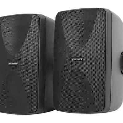 (6) Rockville WET-7020B Black 70V 5.25" Commercial Indoor/Outdoor Wall Speakers image 2
