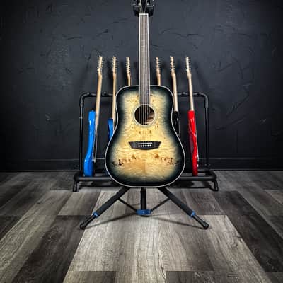 Washburn Deep Forest Burl Dreadnought Acoustic Guitar - Black Fade image 1