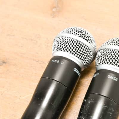 Shure UR4D Wireless Receiver w/ two UR2/SM58 Handheld Mics - L3 Band CG0128P image 16