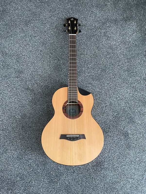 Flight Lily EQ-A Solid Cedar Top Baritone Ukulele w/ Pickup image 1