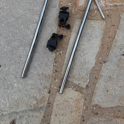 TWO PACK Roland mds-4 Rack Cymbal Chrome Long arms w/ Clamps image 2