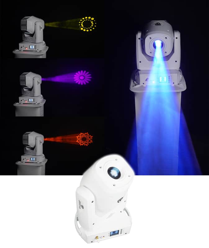 Rockville ROCK SPOT 260W White Moving Head Wireless DMX DJ Spot/Prism/Gobo Light image 1