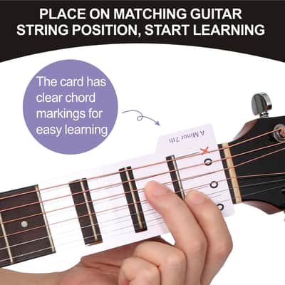 56-Piece Guitar Chord Learning Cards for Beginners | Portable Fretboard Training Flashcards with Chord Diagrams for Acoustic & Electric Practice image 4