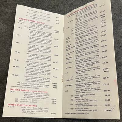 Gibson SRP list 1972 image 2