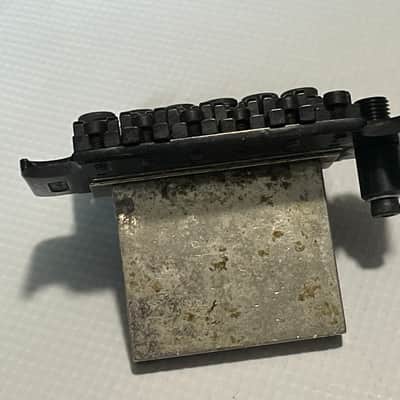 1980's Original Made in Germany Black Lefty Left-Handed Guitar Tremolo Bridge Vibrato & Arm image 6