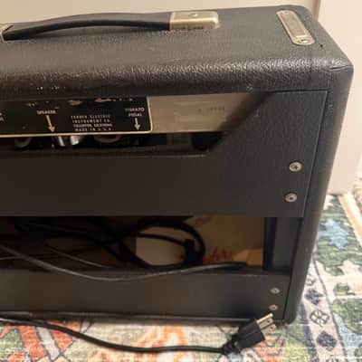 1965 Fender Vibro Champ Blackface 6- Watt 1x8" Guitar Combo image 6