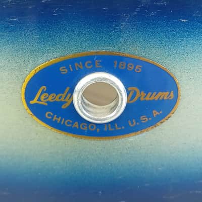 Leedy 5.5x14"Blue/Silver Duco Snare Drum 8-Lugs+3Pt 50s Slingerland SlingerLeedy image 2