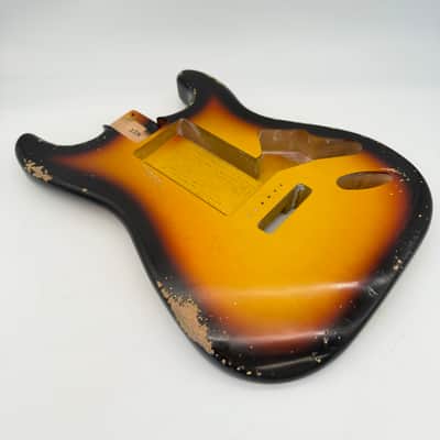 MJT Stratocaster Body Alder Relic Nitro 3-Tone Sunburst Light mjt6656 image 3