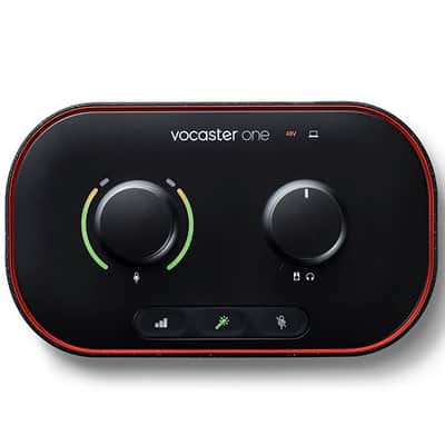 Focusrite Vocaster One USB Audio Interface 2022 - Present - Black image 3