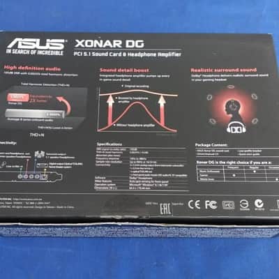 ASUS Xonar DG PCI Sound Card 5.1 channels Headphone Amp w/ Driver/Manual CD NOS image 4