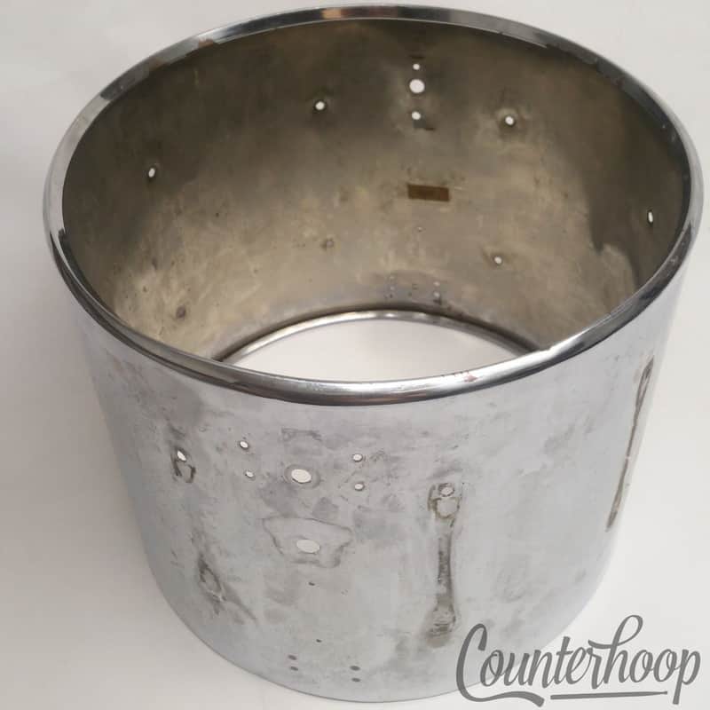 Carlton 14x11.5"8Lug Chrome Brass Snare Drum Shell Marching 60s Dallas-London,UK image 1