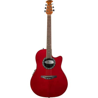 Ovation Applause AE128 Acoustic Electric Guitar - Ruby Red image 2