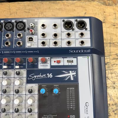 Used Soundcraft Signature 16 16-input Mixing Board 16-Channel Analog USB Mixer with Effects image 4