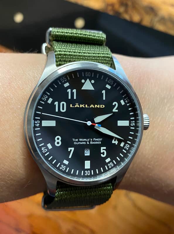 Lakland Aviator Style Watch 2020 Black Dial image 1