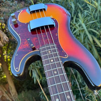 1969 Fender Precision Bass - Sunburst - Great Player OHSC image 8
