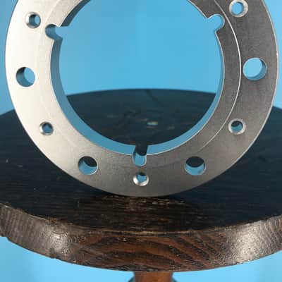 Burlington Recording 1/4" PRECISION Metal Hub for 1/4" 6-Screw Metal Reels Chrome image 1