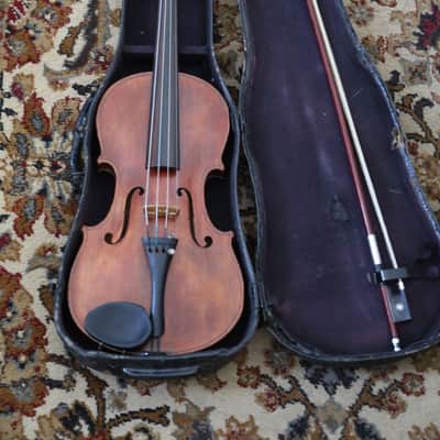 Vintage Violin with Case and Bow Full Sized image 1