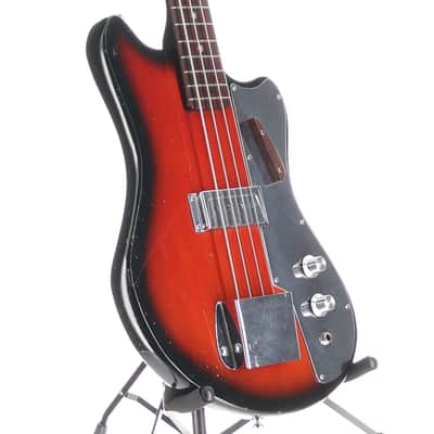 Kingston Short Scale Red Burst Electric Bass - 1966 (M1) (52106) (52106) image 3