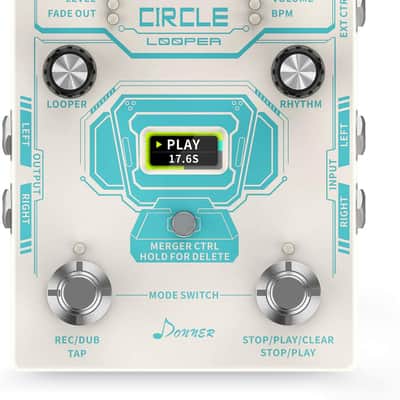 2 in 1 Circle Looper & Drum Machine Guitar Effect Pedal with Time progress Bar Display image 2