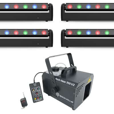 (4) Chauvet DJ COLORband PiX-M ILS RGB LED Moving Strip Effect Wash Lights+Hazer image 1