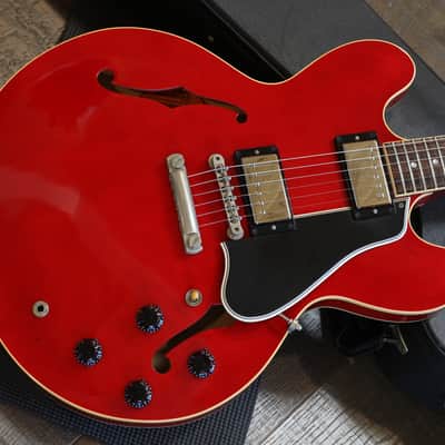 2009 Gibson Custom Shop '59 ES-335 Historic Reissue Nashville Semi-Hollow Electric Guitar Cherry Red + COA OHSC image 3