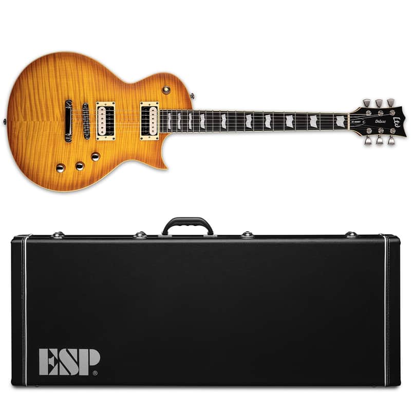 ESP LTD EC-1000T FM Honey Burst Satin HBS Electric Guitar + ESP Hard Case Fluence EC-1000 T image 1