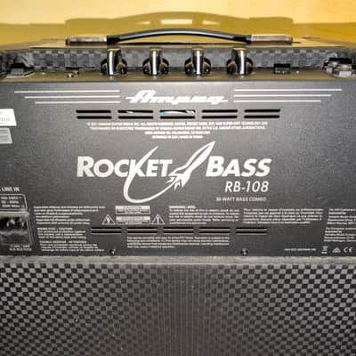 Ampeg RB-108 Rocket Bass 30-Watt 1x8" Bass Combo 2021 - Present - Blue Check image 3