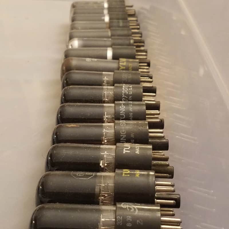 Sylvania etc. Matched Pair (2) 6V6GT Beam Power tNOS AT1000 TESTED Vacuum Tube greyglass 6V6 Audio 1943-1958 image 1