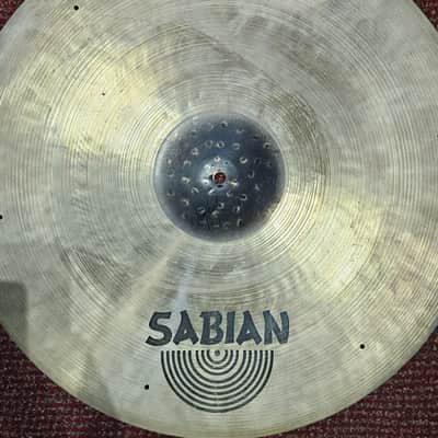 Sabian 21" HH Hand Hammered Raw Bell Dry Ride Cymbal 1996 - 2015 - Natural image 7
