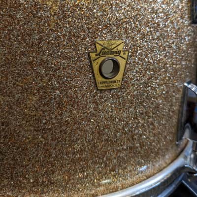 Ludwig Maple Rack Tom 12x8" - Champagne Sparkle re-wrap image 2