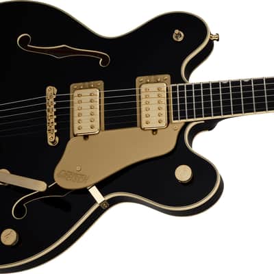Gretsch Broadkaster LX Center Block with String-Thru Bigsby and Gold Hardware Ebony FB Black with Bag image 4