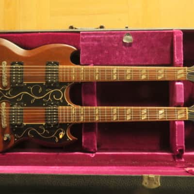 Gibson SG doubleneck 1275 BJ 1973 custom Pickguard 1973 - walnut image 16